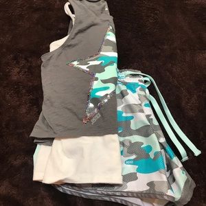 Girls Justice Short/Tank Set Sz 12